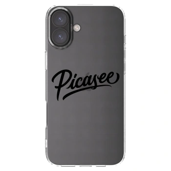Picasee silikonska prozirna maskica za Apple iPhone 16 Plus - Picasee - old logo - black