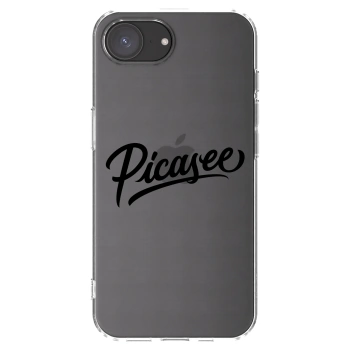 Picasee silikonska prozirna maskica za Apple iPhone 16e - Picasee - old logo - black