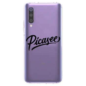 Picasee silikonska prozirna maskica za Xiaomi Mi 9 - Picasee - old logo - black