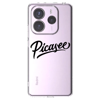 Picasee silikonska prozirna maskica za Xiaomi Redmi Note 14 5G - Picasee - old logo - black