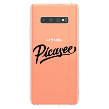 Picasee silikonska prozirna maskica za Samsung Galaxy S10 Plus G975 - Picasee - old logo - black