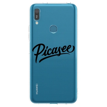 Picasee silikonska prozirna maskica za Huawei Y7 2019 - Picasee - old logo - black