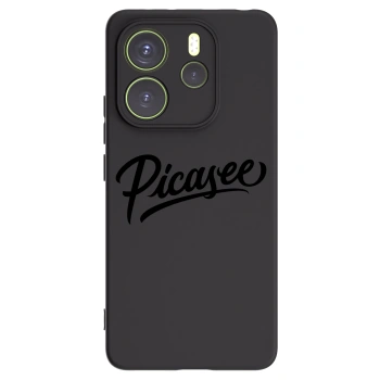 Picasee crna silikonska maskica za Xiaomi Redmi Note 14 4G - Picasee - old logo - black