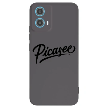 Picasee crna silikonska maskica za Motorola Moto G34 5G - Picasee - old logo - black