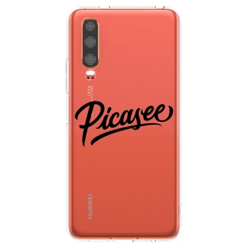 Picasee silikonska prozirna maskica za Huawei P30 - Picasee - old logo - black