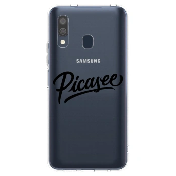 Picasee silikonska prozirna maskica za Samsung Galaxy A40 A405F - Picasee - old logo - black