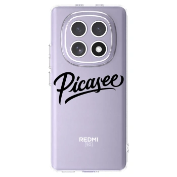 Picasee silikonska prozirna maskica za Xiaomi Redmi Note 15 - Picasee - old logo - black