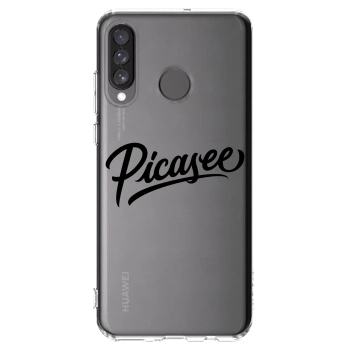 Picasee silikonska prozirna maskica za Huawei P30 Lite - Picasee - old logo - black