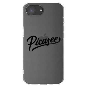 Picasee silikonska prozirna maskica za Apple iPhone 17e - Picasee - old logo - black