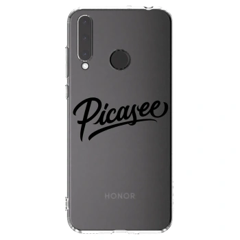 Picasee silikonska prozirna maskica za Honor 20 Lite - Picasee - old logo - black