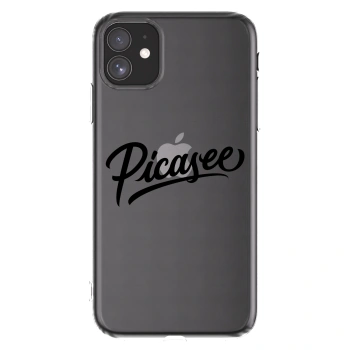 Picasee silikonska prozirna maskica za Apple iPhone 11 - Picasee - old logo - black