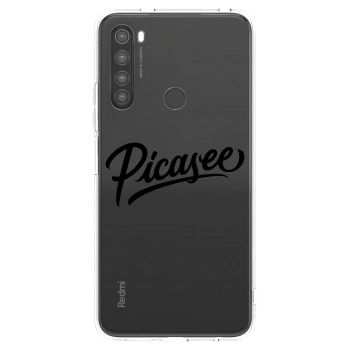 Picasee silikonska prozirna maskica za Xiaomi Redmi Note 8 - Picasee - old logo - black