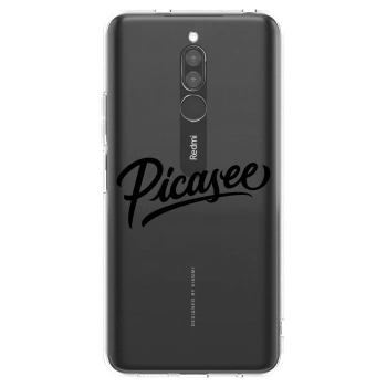 Picasee silikonska prozirna maskica za Xiaomi Redmi 8 - Picasee - old logo - black