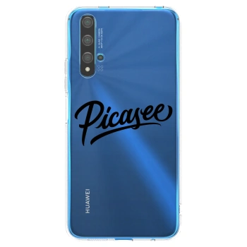 Picasee silikonska prozirna maskica za Huawei Nova 5T - Picasee - old logo - black