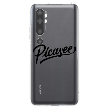 Picasee silikonska prozirna maskica za Xiaomi Mi Note 10 (Pro) - Picasee - old logo - black