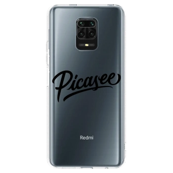 Picasee silikonska prozirna maskica za Xiaomi Redmi Note 9S - Picasee - old logo - black