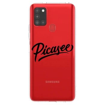 Picasee silikonska prozirna maskica za Samsung Galaxy A21s - Picasee - old logo - black