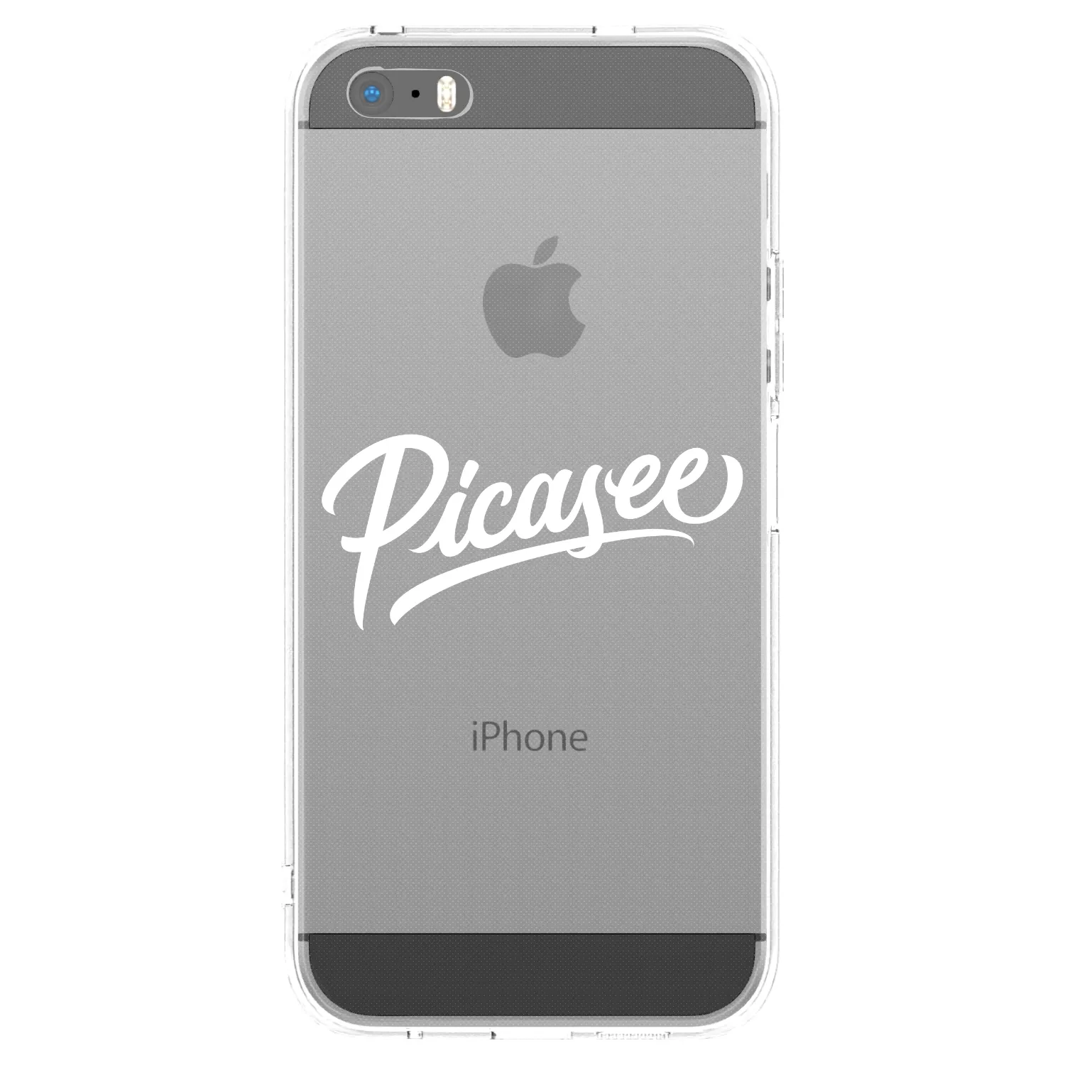 Picasee silikonska prozirna maskica za Apple iPhone 5/5S/SE - Picasee - old logo - white