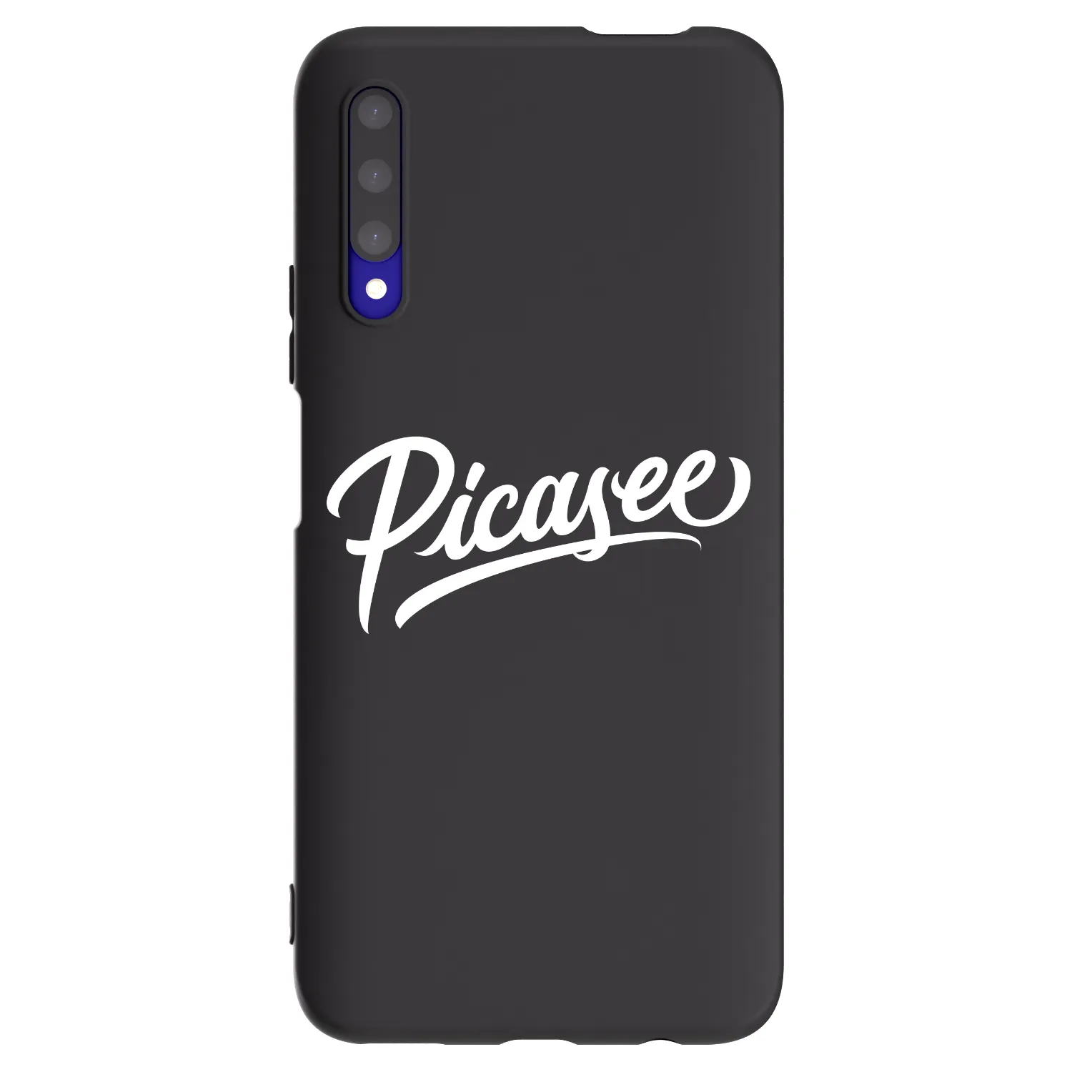 Picasee crna silikonska maskica za Honor 9X Pro - Picasee - old logo - white