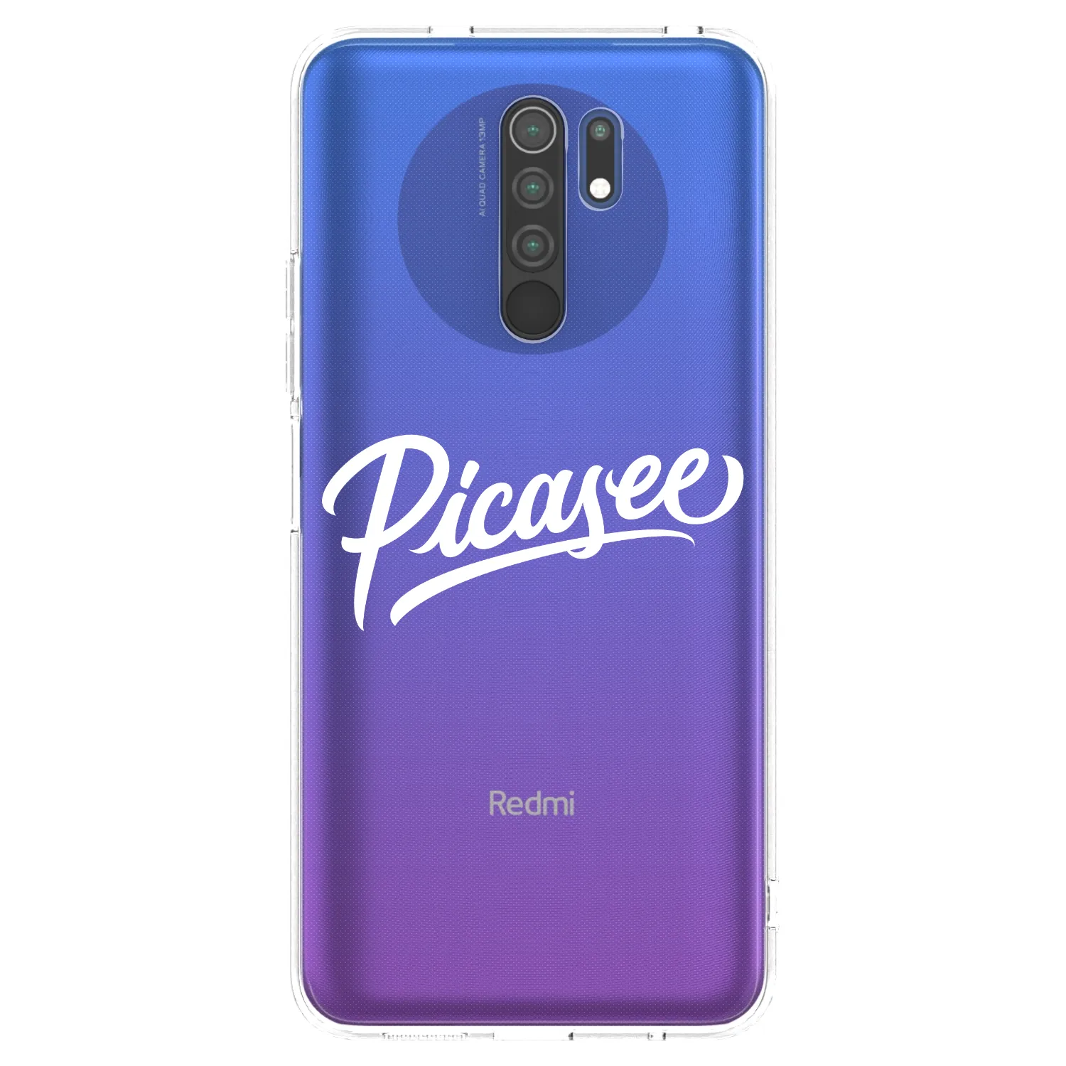 Picasee silikonska prozirna maskica za Xiaomi Redmi 9 - Picasee - old logo - white
