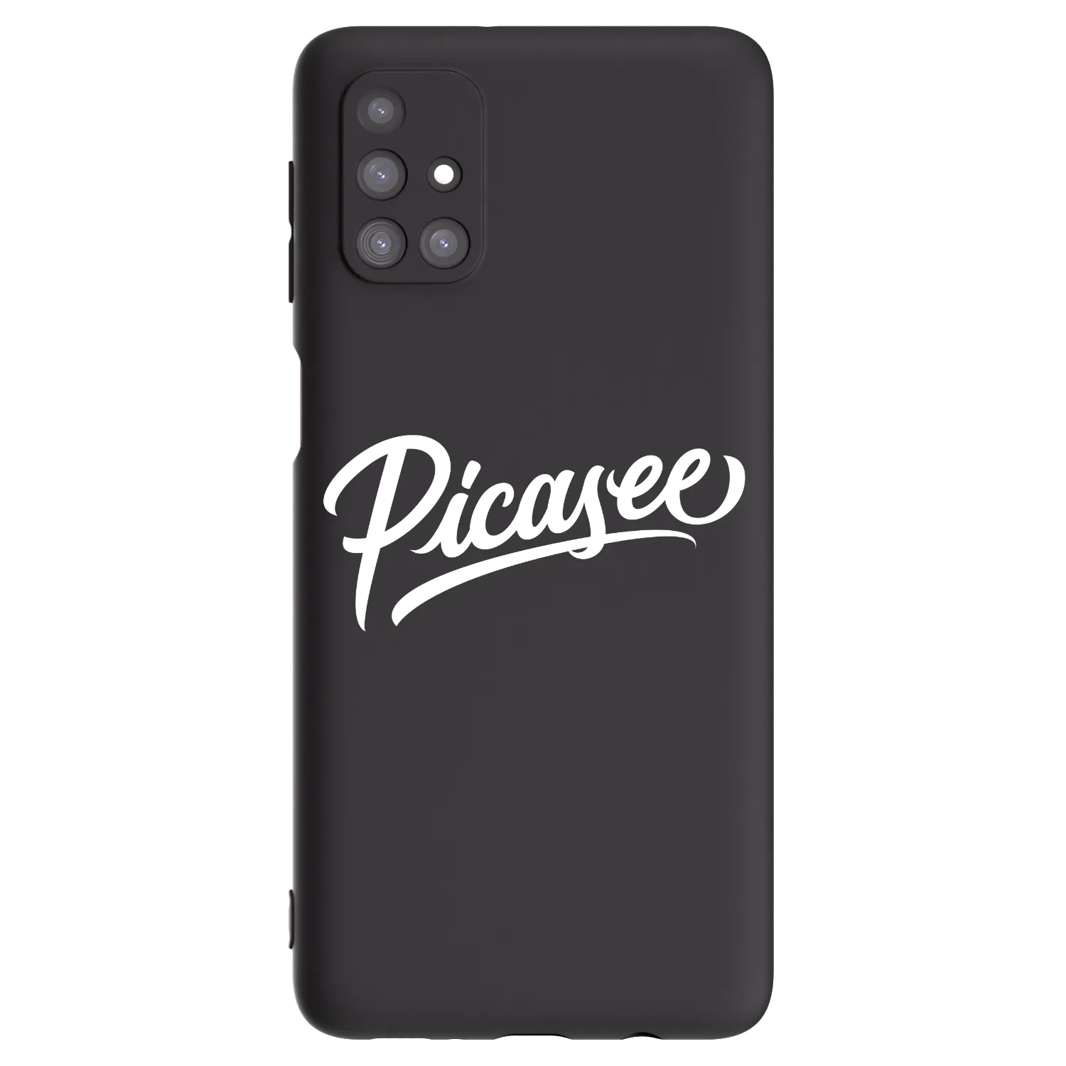 Picasee crna silikonska maskica za Samsung Galaxy M31s - Picasee - old logo - white