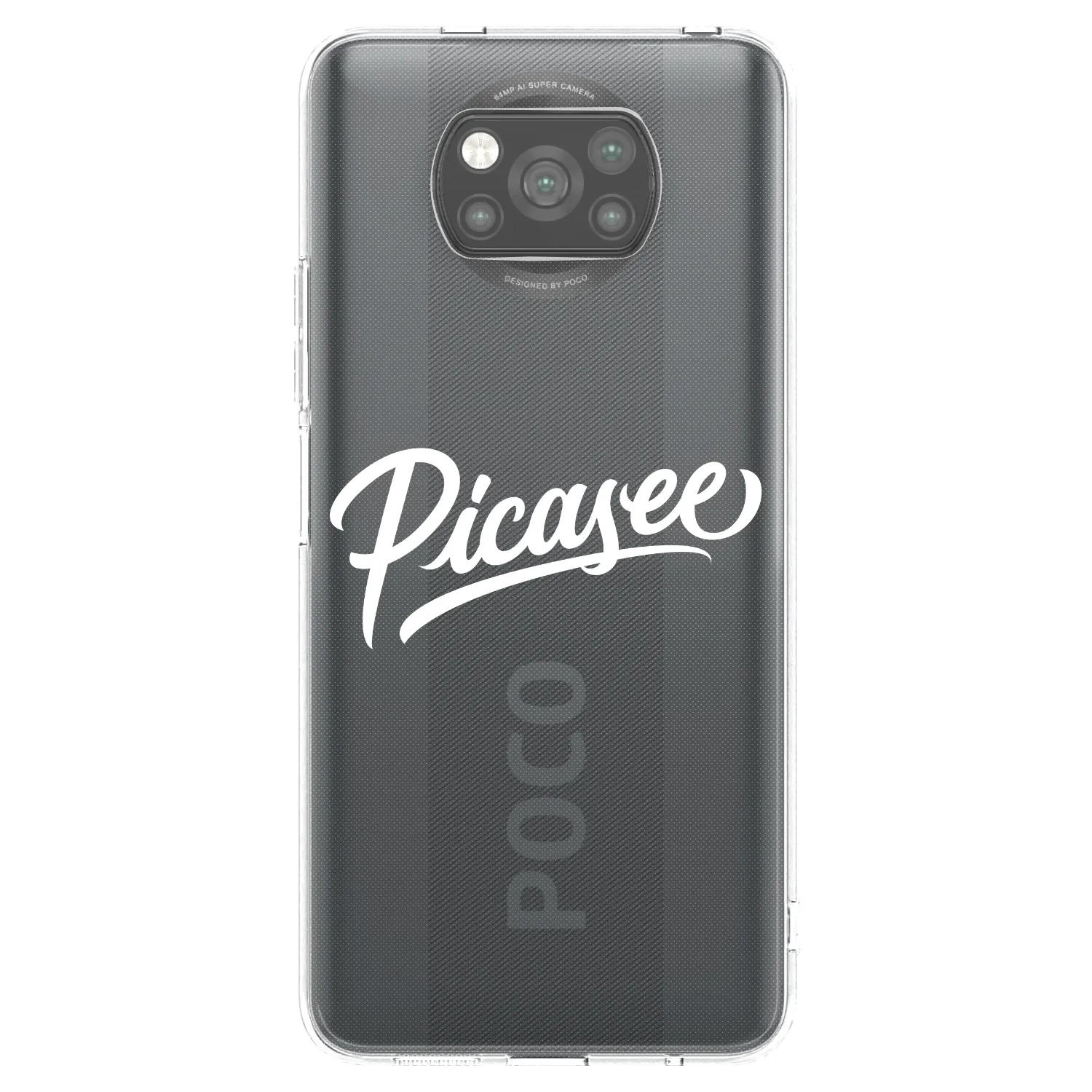 Picasee crna silikonska maskica za Xiaomi Poco X3 - Picasee - old logo - white