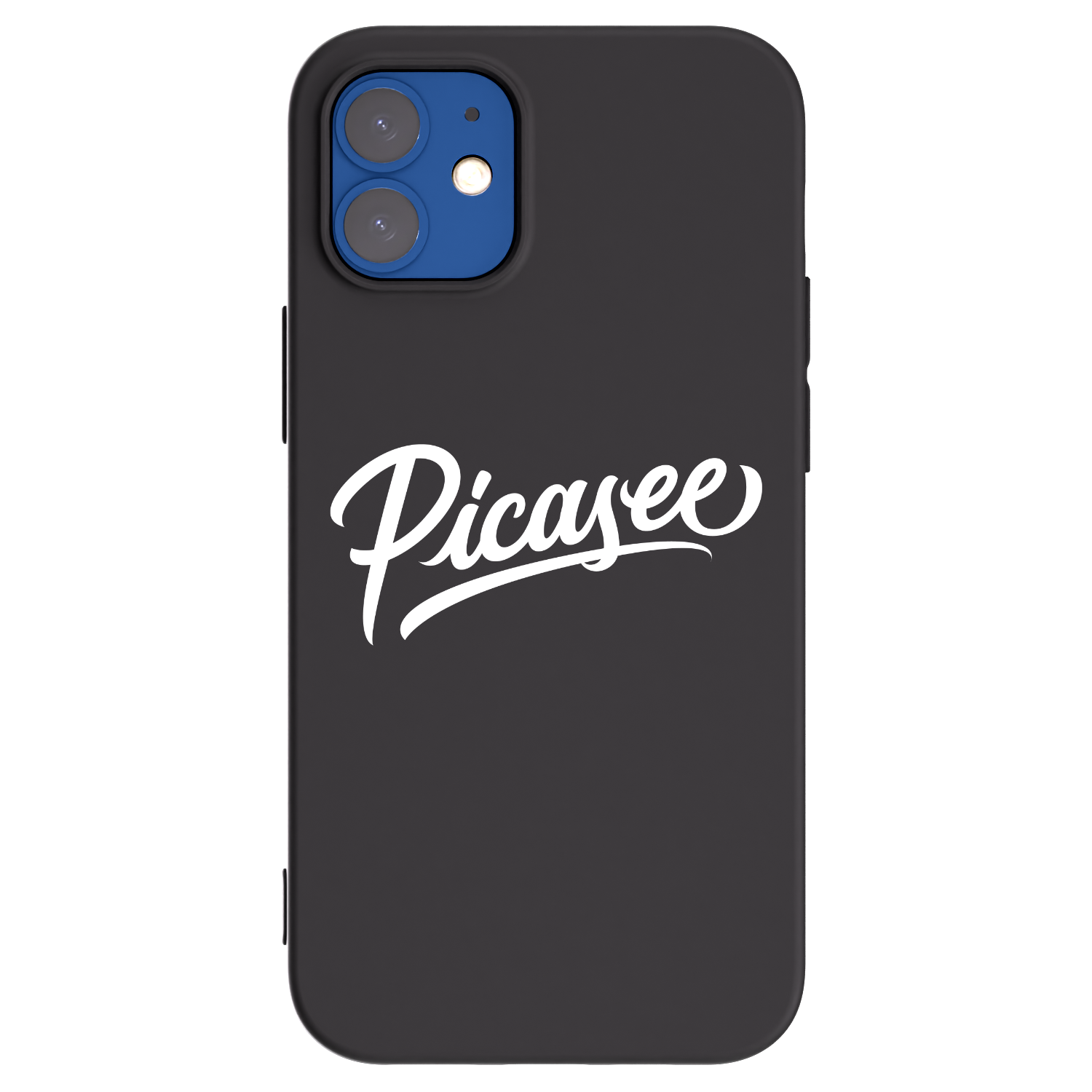 Picasee crna silikonska maskica za Apple iPhone 12 mini - Picasee - old logo - white