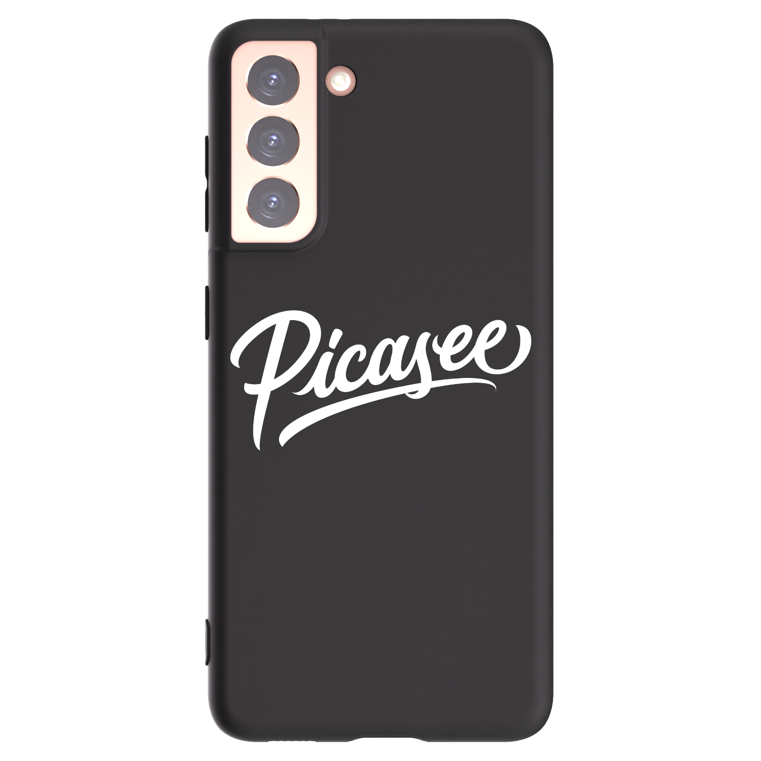 Picasee crna silikonska maskica za Samsung Galaxy S21 5G G991B - Picasee - old logo - white