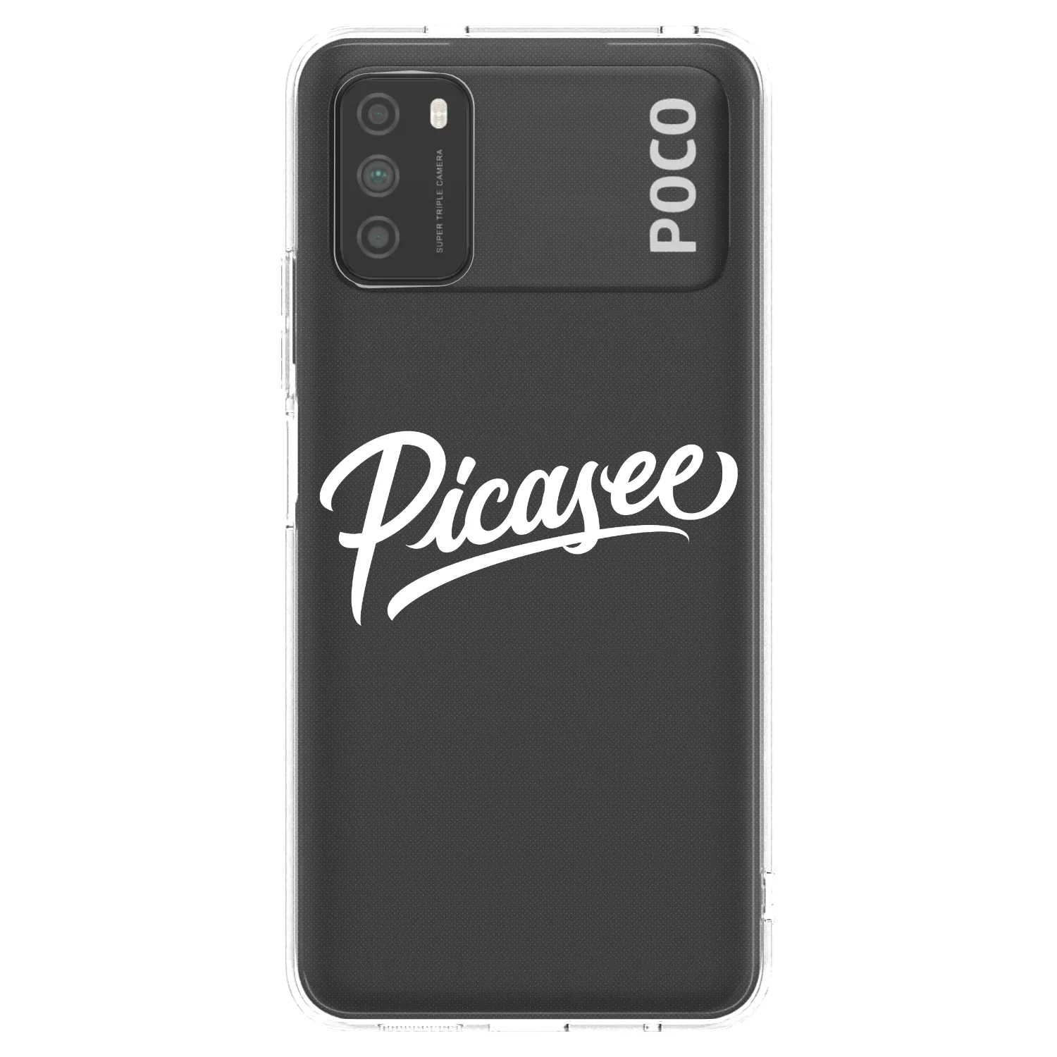 Picasee silikonska prozirna maskica za Xiaomi Poco M3 - Picasee - old logo - white