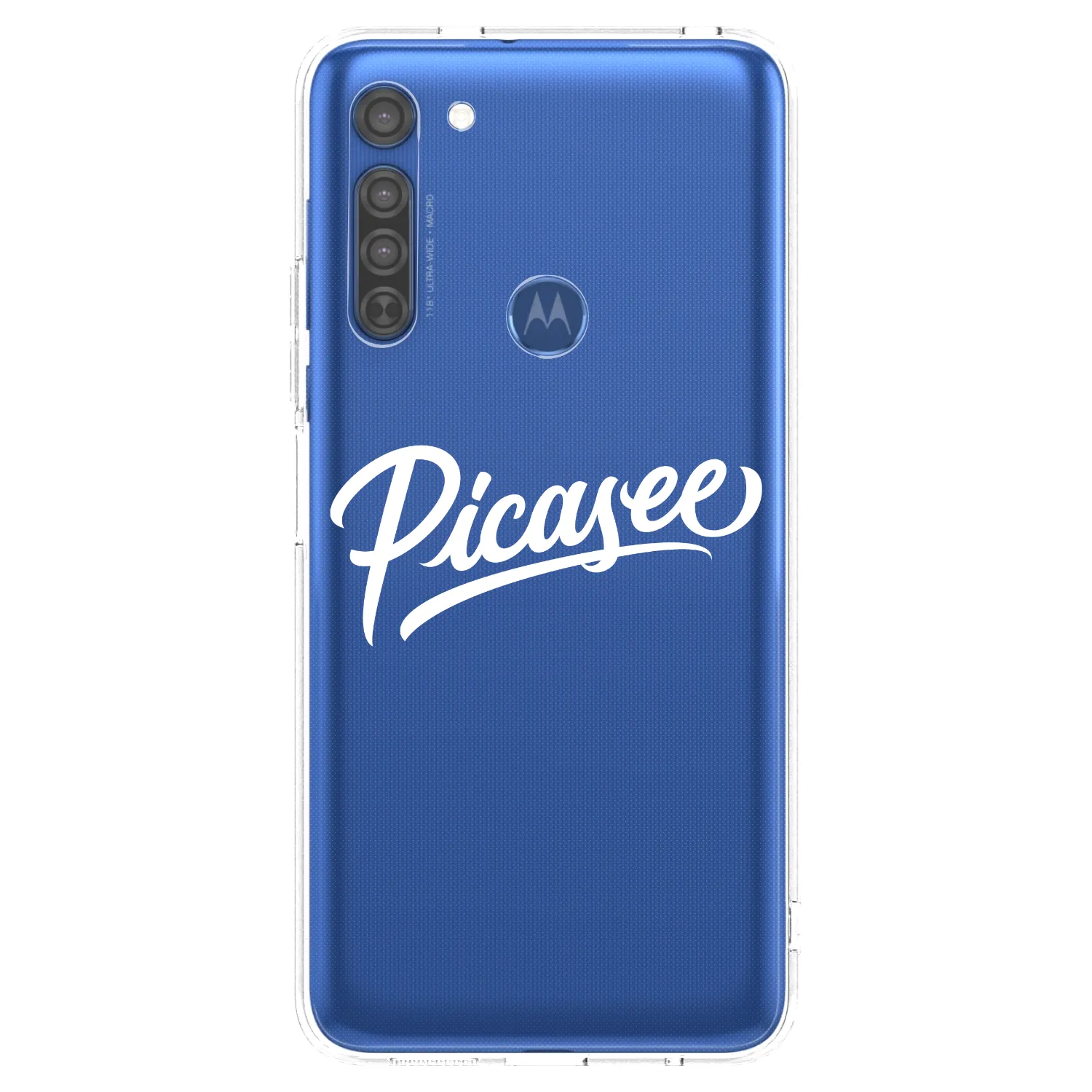 Picasee silikonska prozirna maskica za Motorola Moto G8 - Picasee - old logo - white