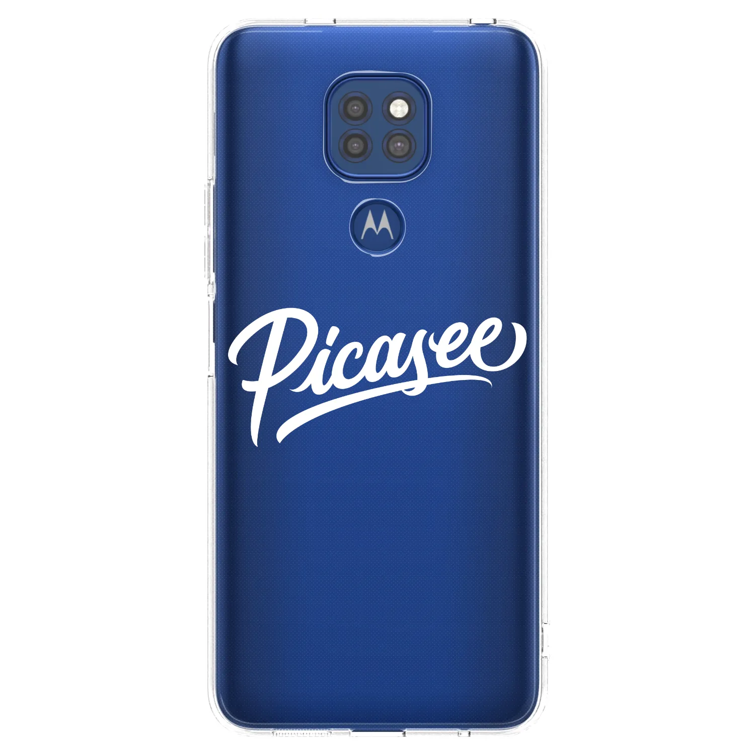 Picasee silikonska prozirna maskica za Motorola Moto G9 Play - Picasee - old logo - white