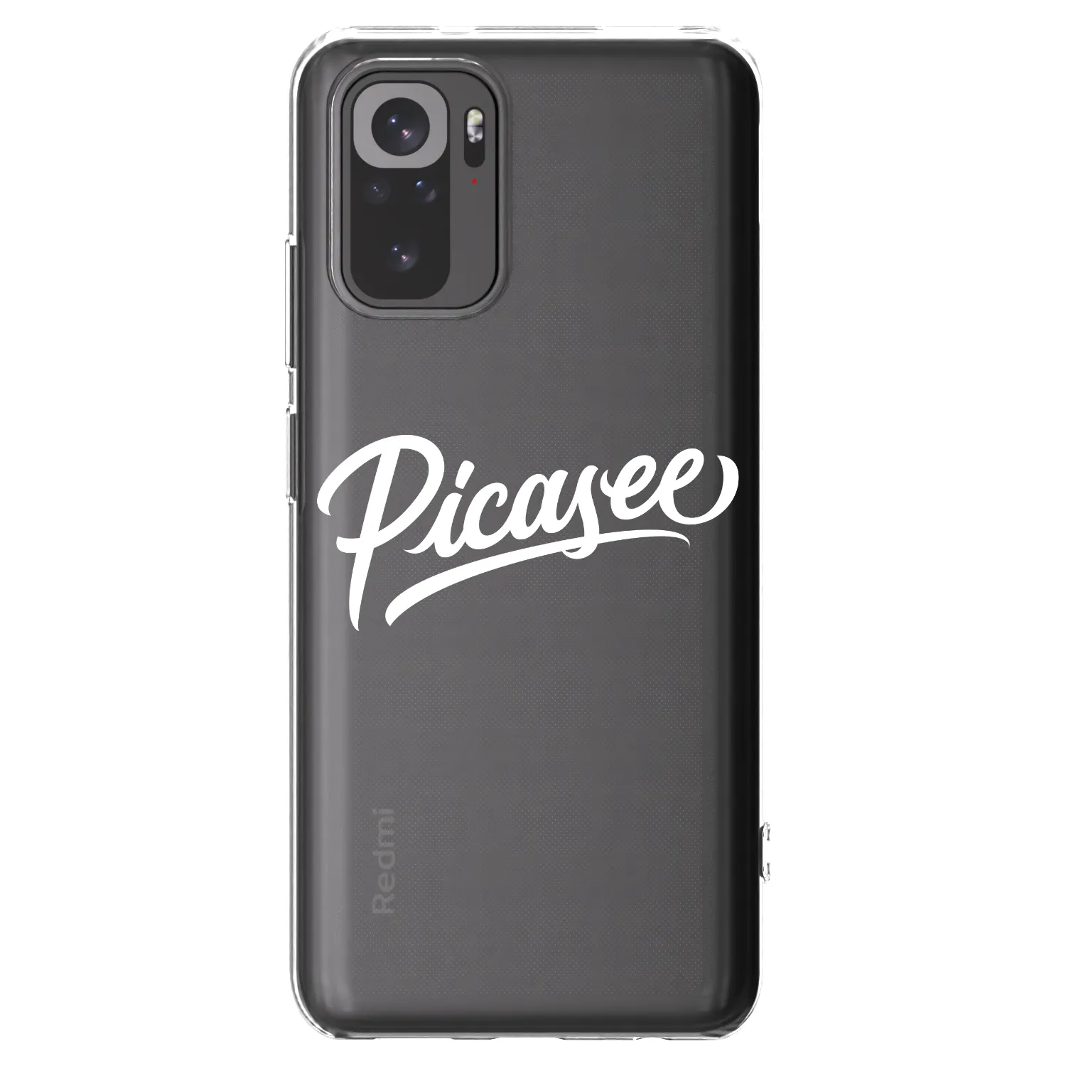 Picasee silikonska prozirna maskica za Xiaomi Redmi Note 10 - Picasee - old logo - white