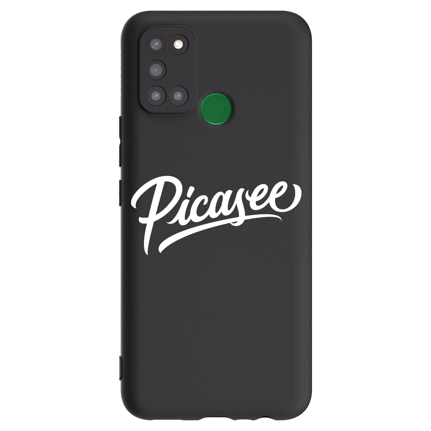 Picasee crna silikonska maskica za Realme 7i - Picasee - old logo - white