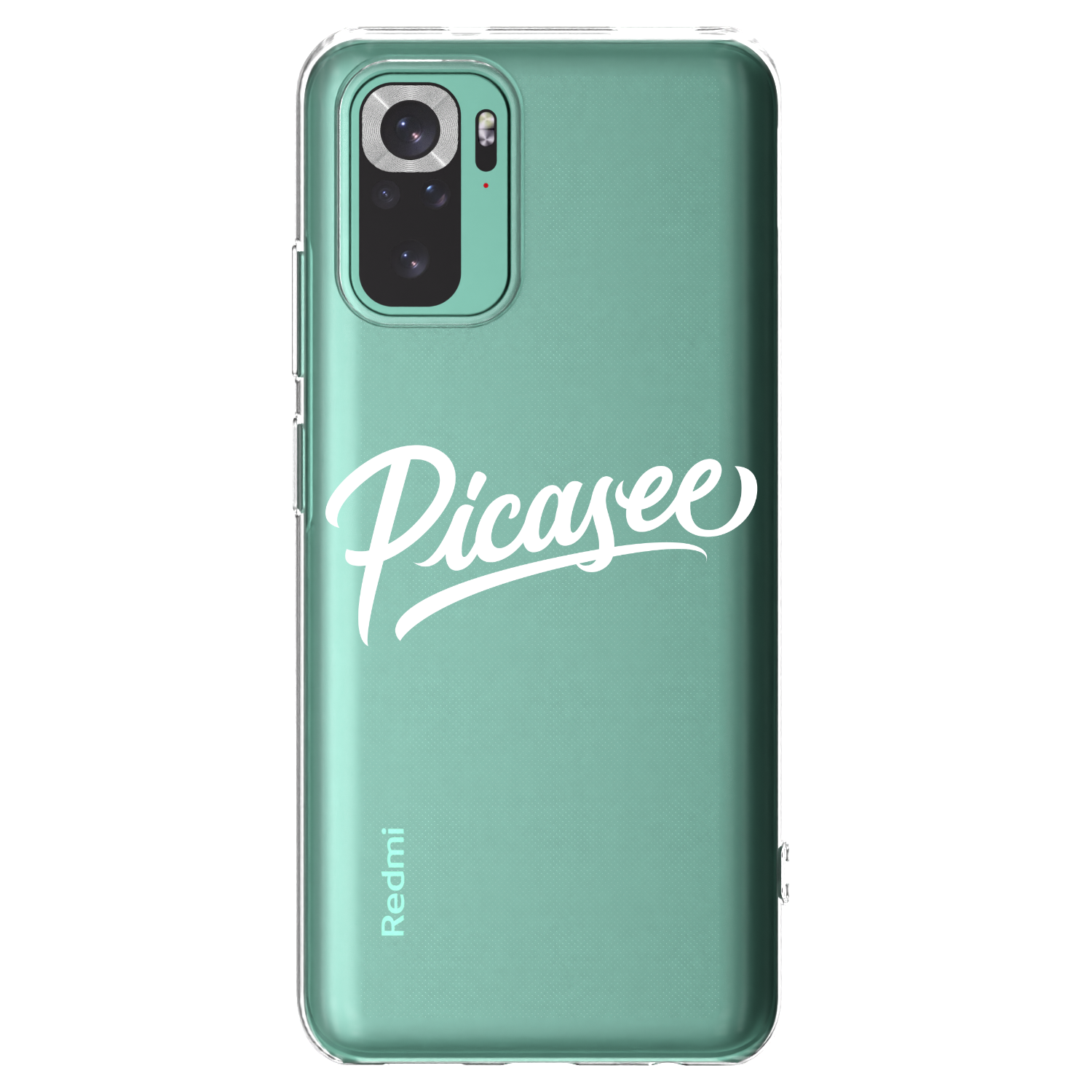 Picasee silikonska prozirna maskica za Xiaomi Redmi Note 10 Pro - Picasee - old logo - white