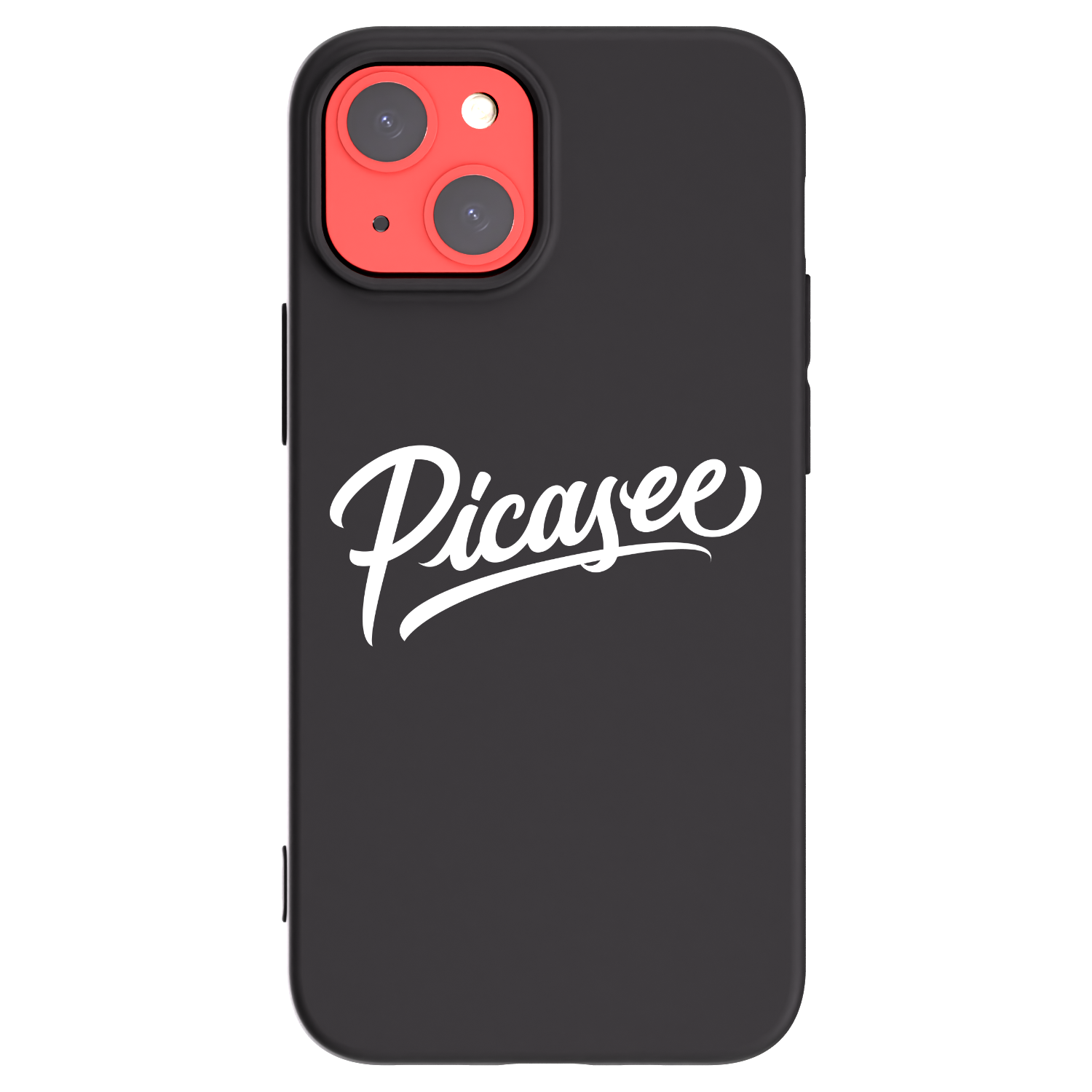 Picasee crna silikonska maskica za Apple iPhone 13 mini - Picasee - old logo - white