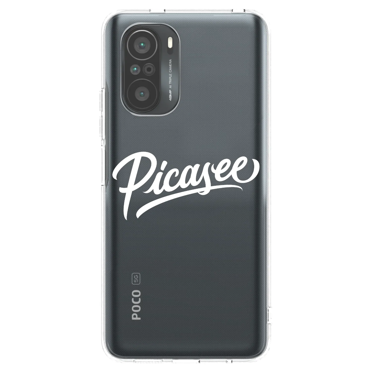 Picasee silikonska prozirna maskica za Xiaomi Poco F3 - Picasee - old logo - white