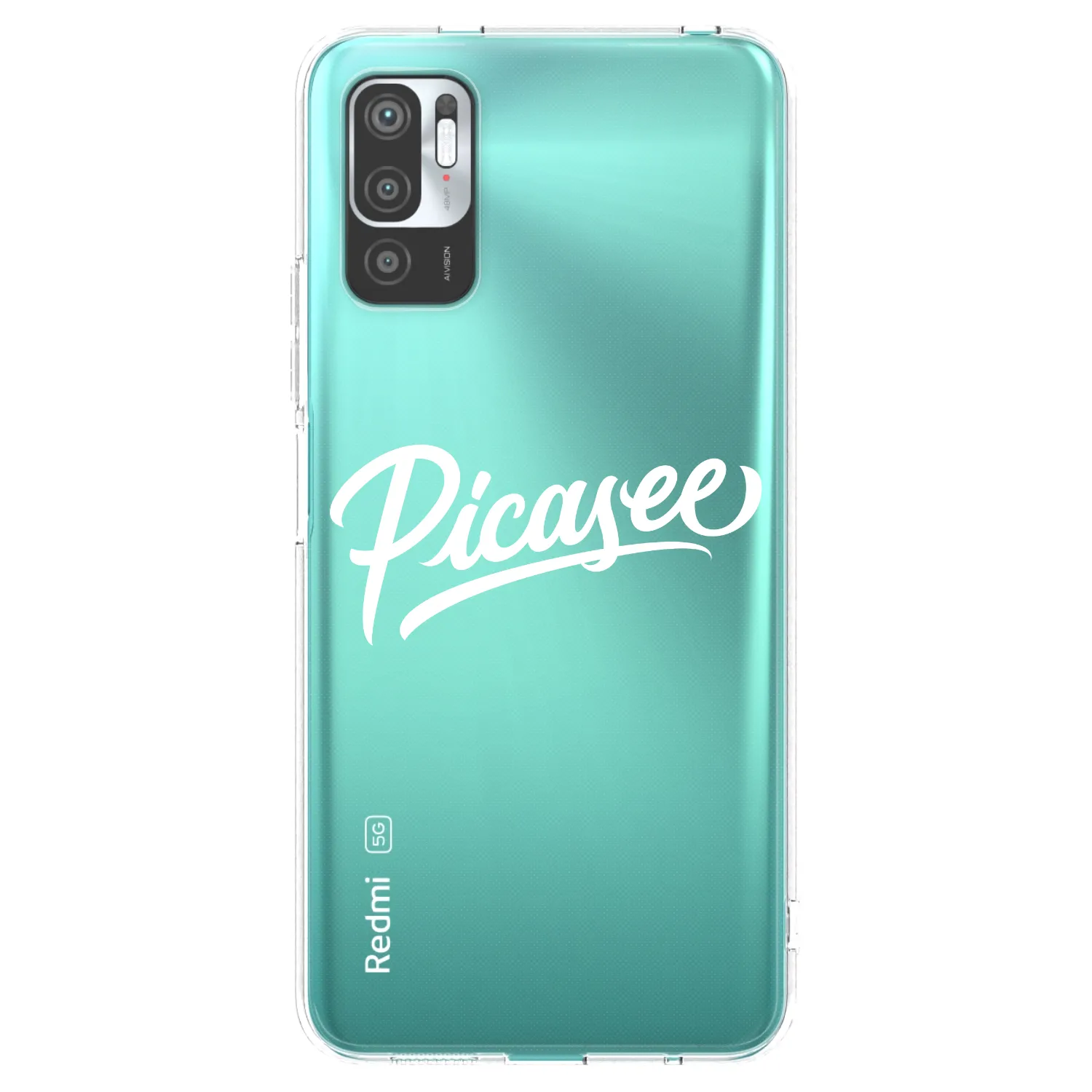 Picasee silikonska prozirna maskica za Xiaomi Redmi Note 10 5G - Picasee - old logo - white