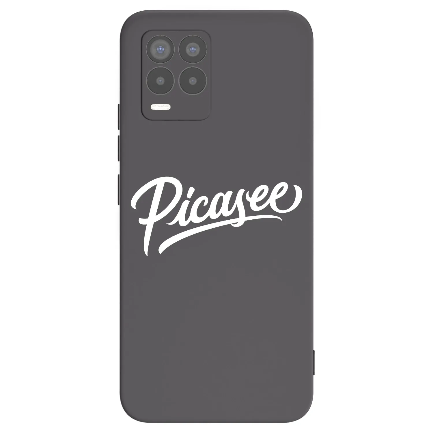 Picasee crna silikonska maskica za Realme 8 Pro - Picasee - old logo - white