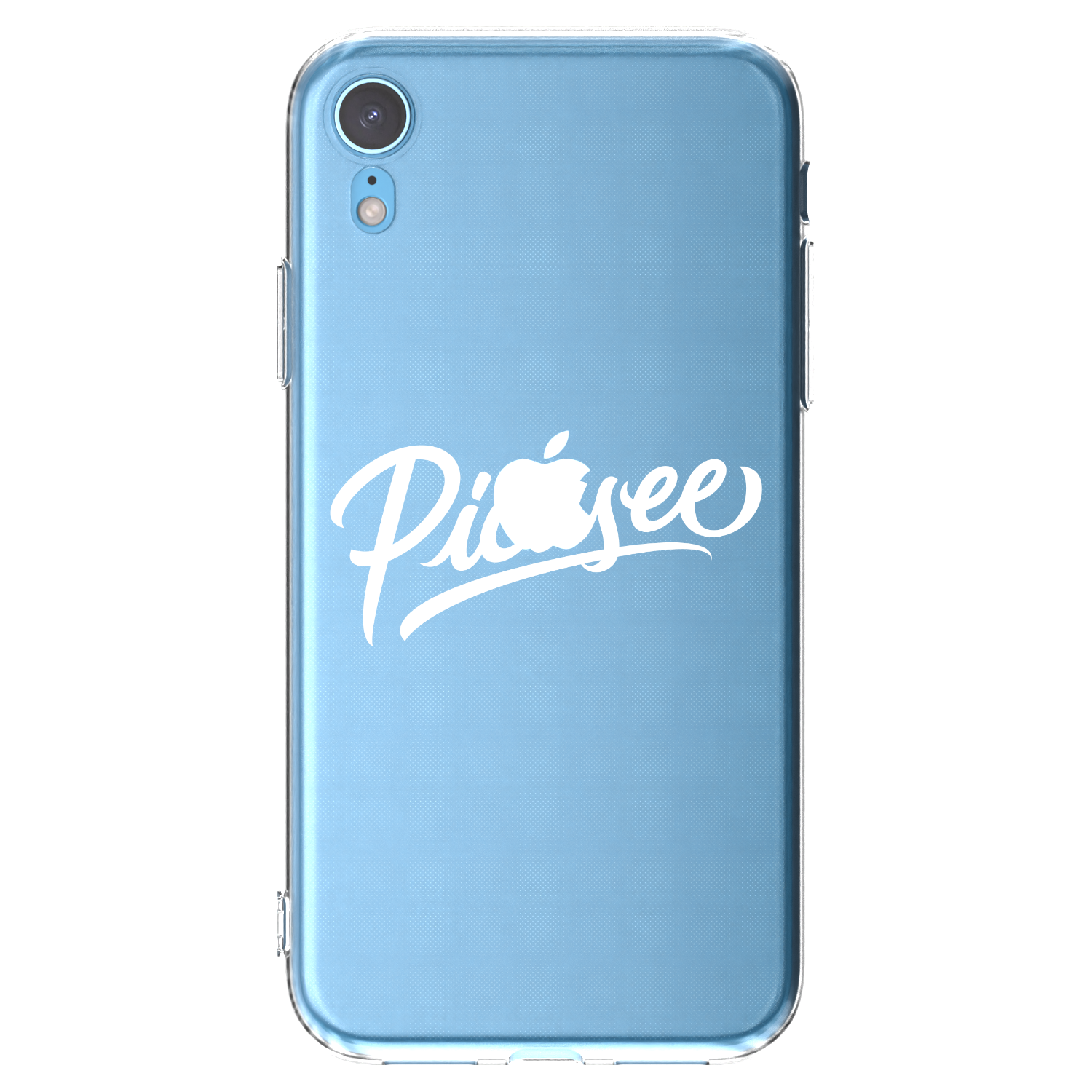 Picasee silikonska prozirna maskica za Apple iPhone XR - Picasee - old logo - white
