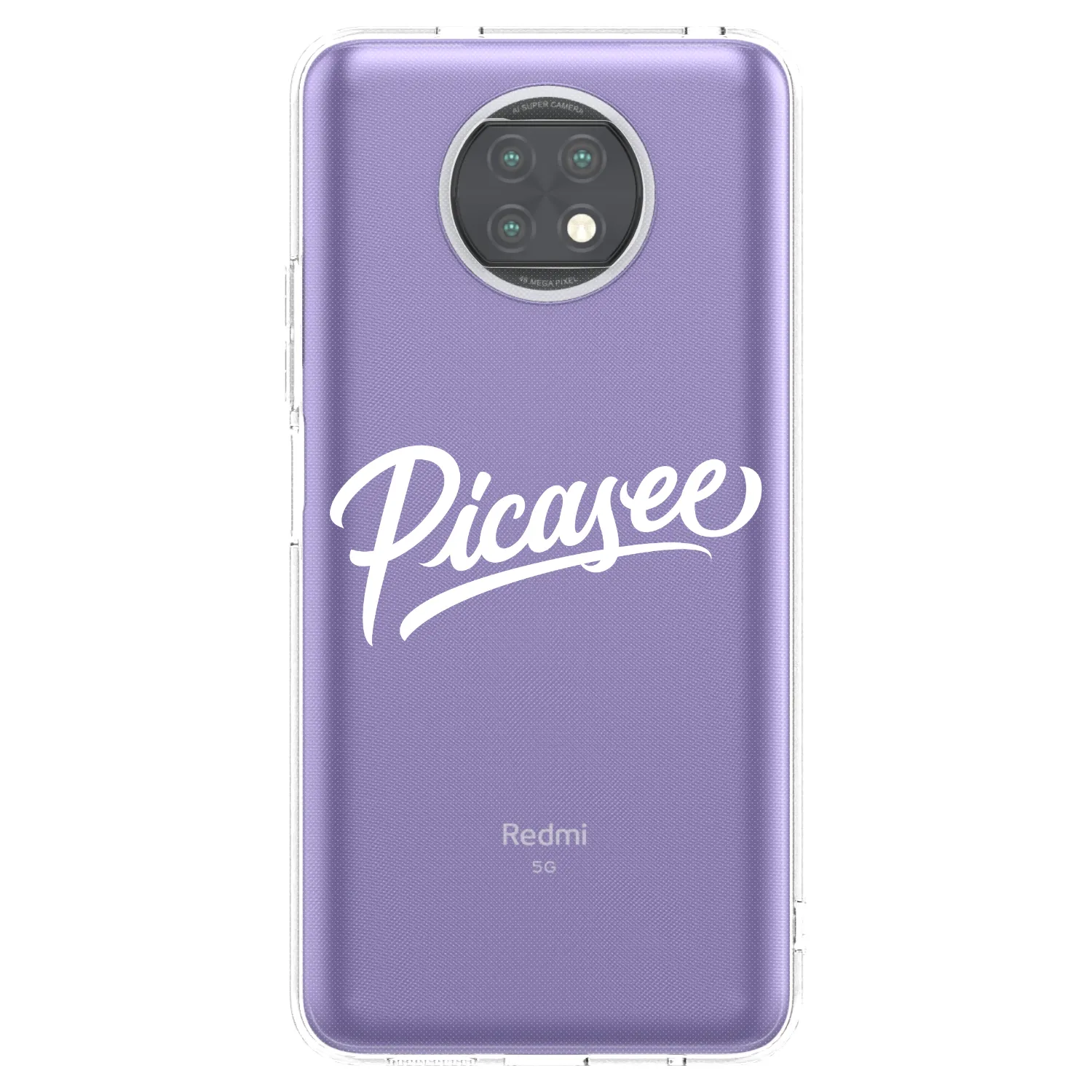 Picasee silikonska prozirna maskica za Xiaomi Redmi Note 9T - Picasee - old logo - white