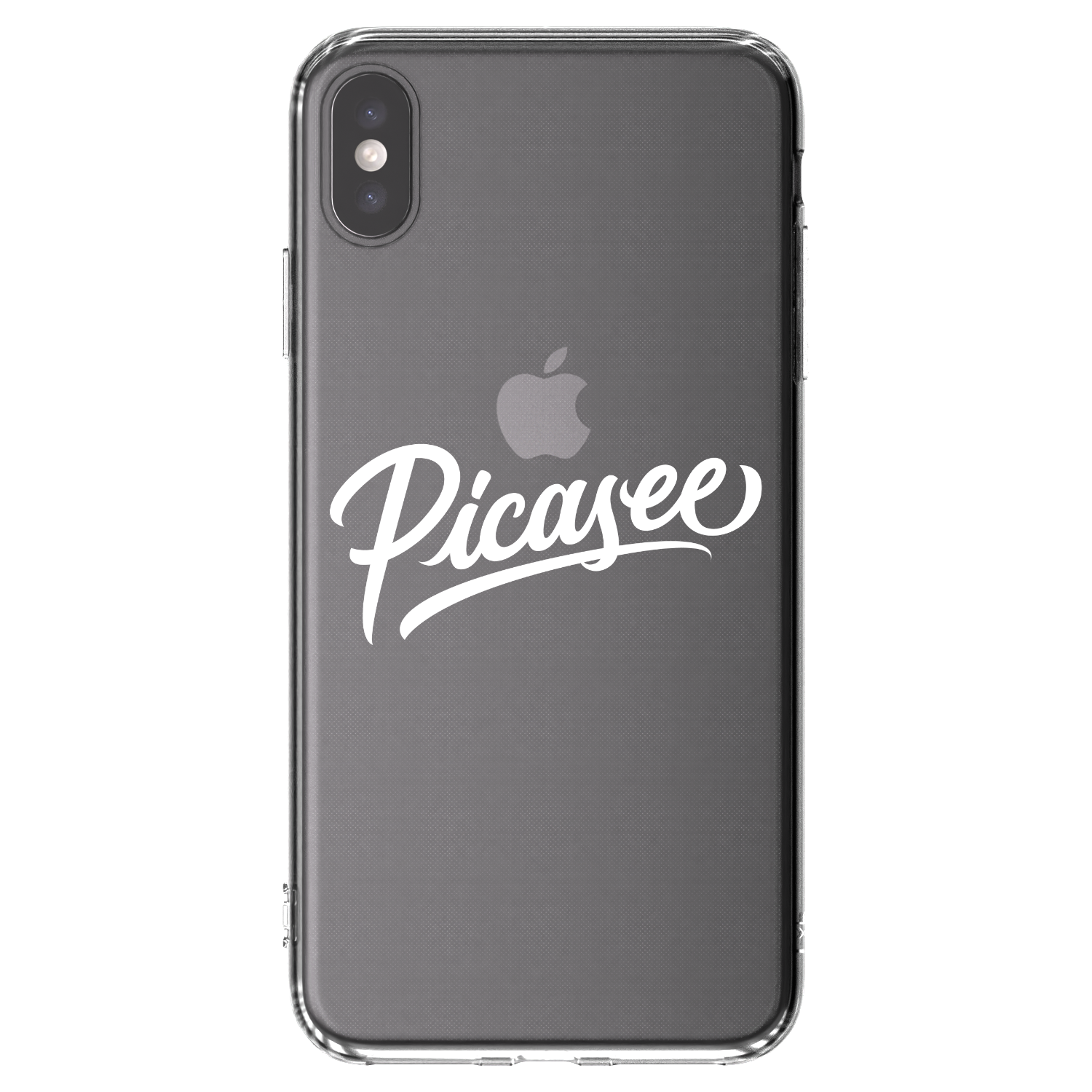 Picasee silikonska prozirna maskica za Apple iPhone XS Max - Picasee - old logo - white