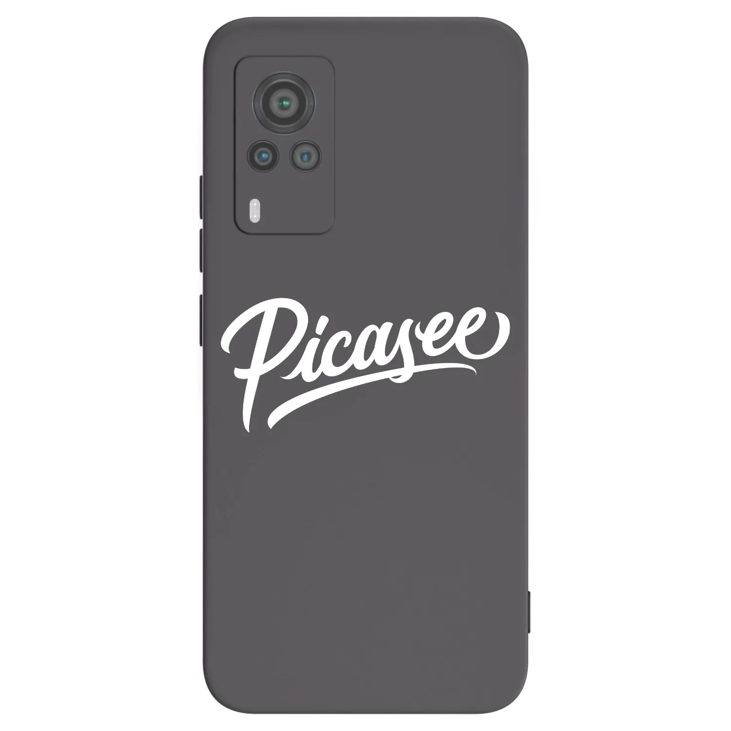 Picasee crna silikonska maskica za Vivo X60 Pro 5G - Picasee - old logo - white