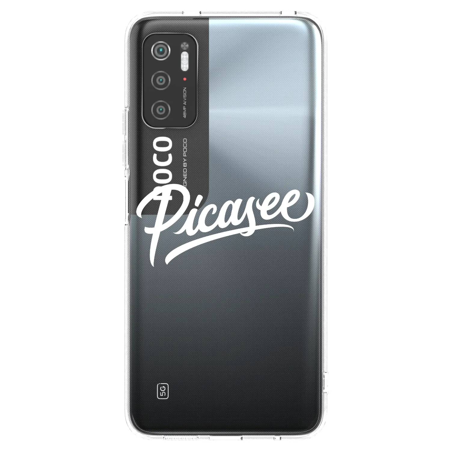 Picasee silikonska prozirna maskica za Xiaomi Poco M3 Pro 5G - Picasee - old logo - white