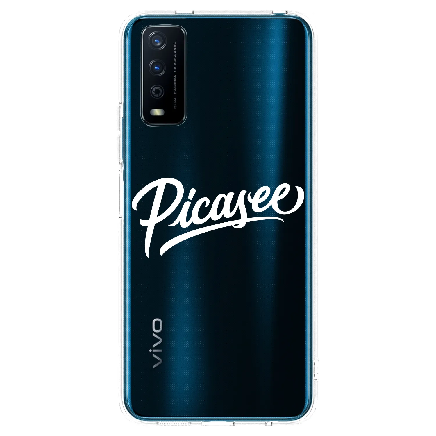 Picasee silikonska prozirna maskica za Vivo Y11s - Picasee - old logo - white