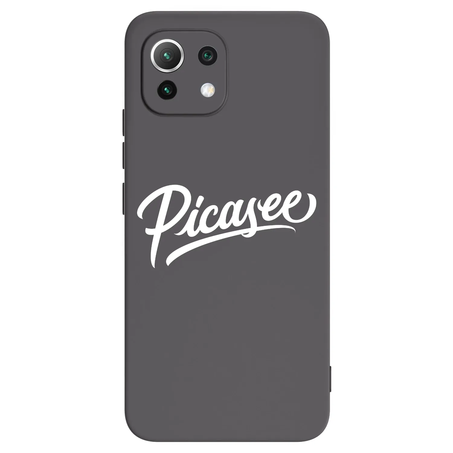 Picasee crna silikonska maskica za Xiaomi 11 Lite 5G NE - Picasee - old logo - white