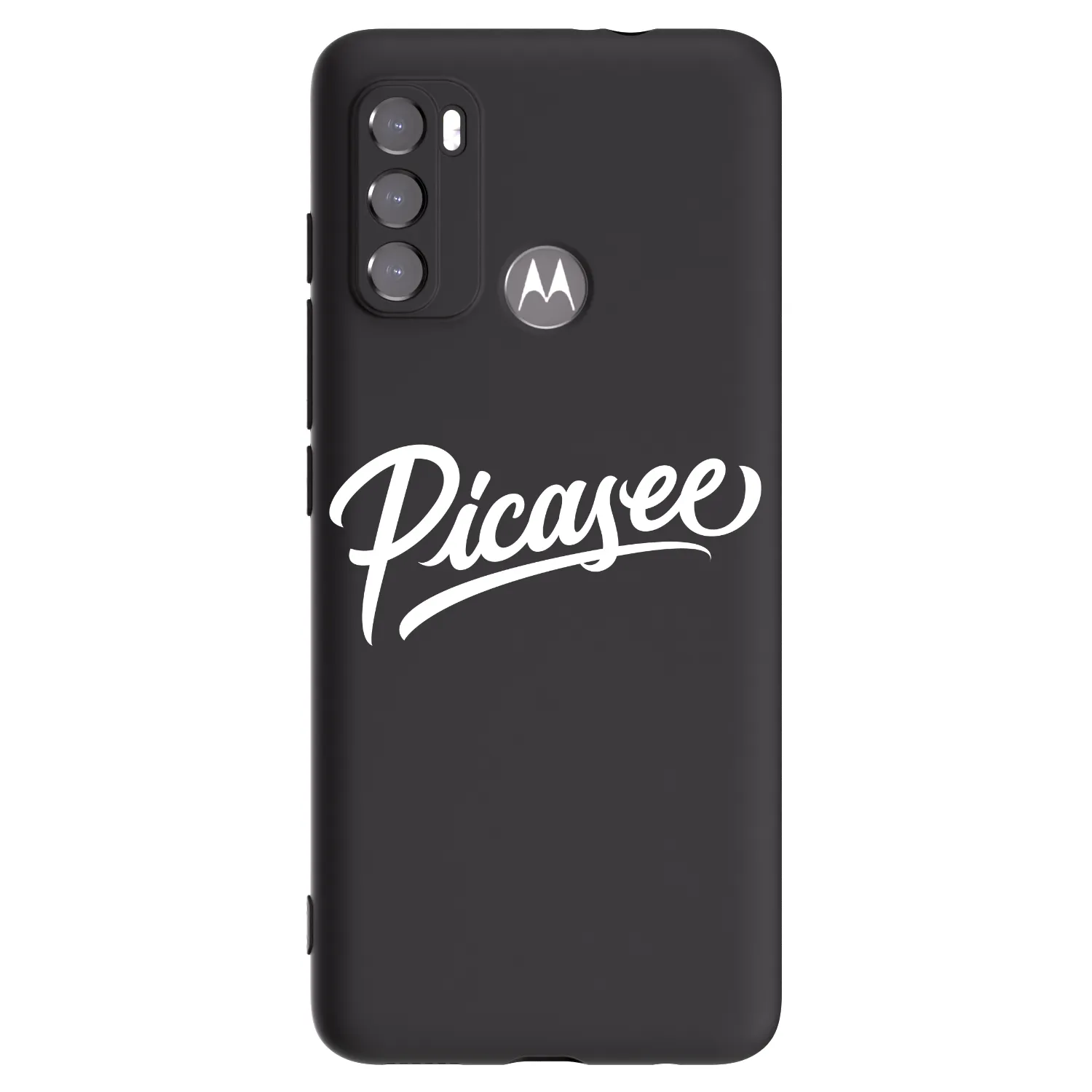 Picasee crna silikonska maskica za Motorola Moto G60 - Picasee - old logo - white