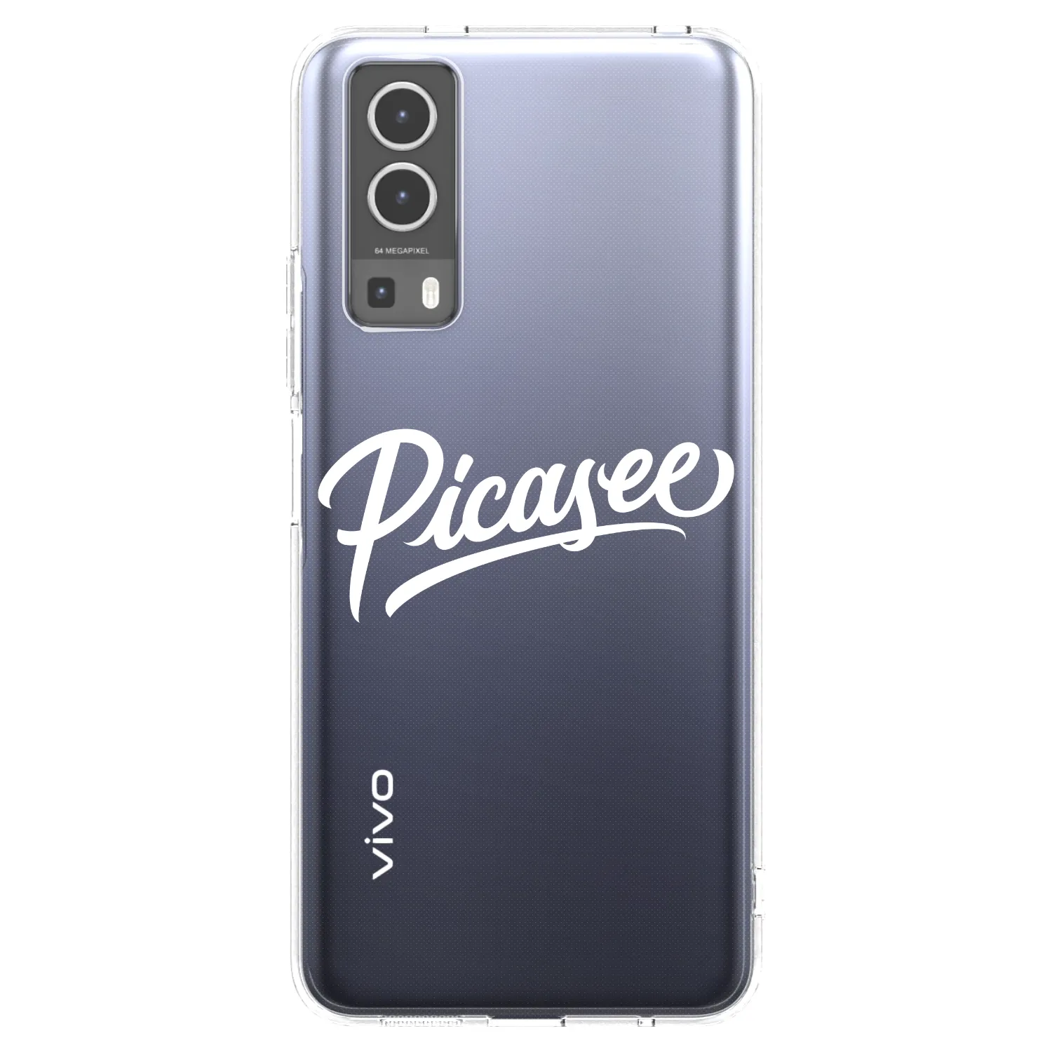 Picasee silikonska prozirna maskica za Vivo Y72 5G - Picasee - old logo - white