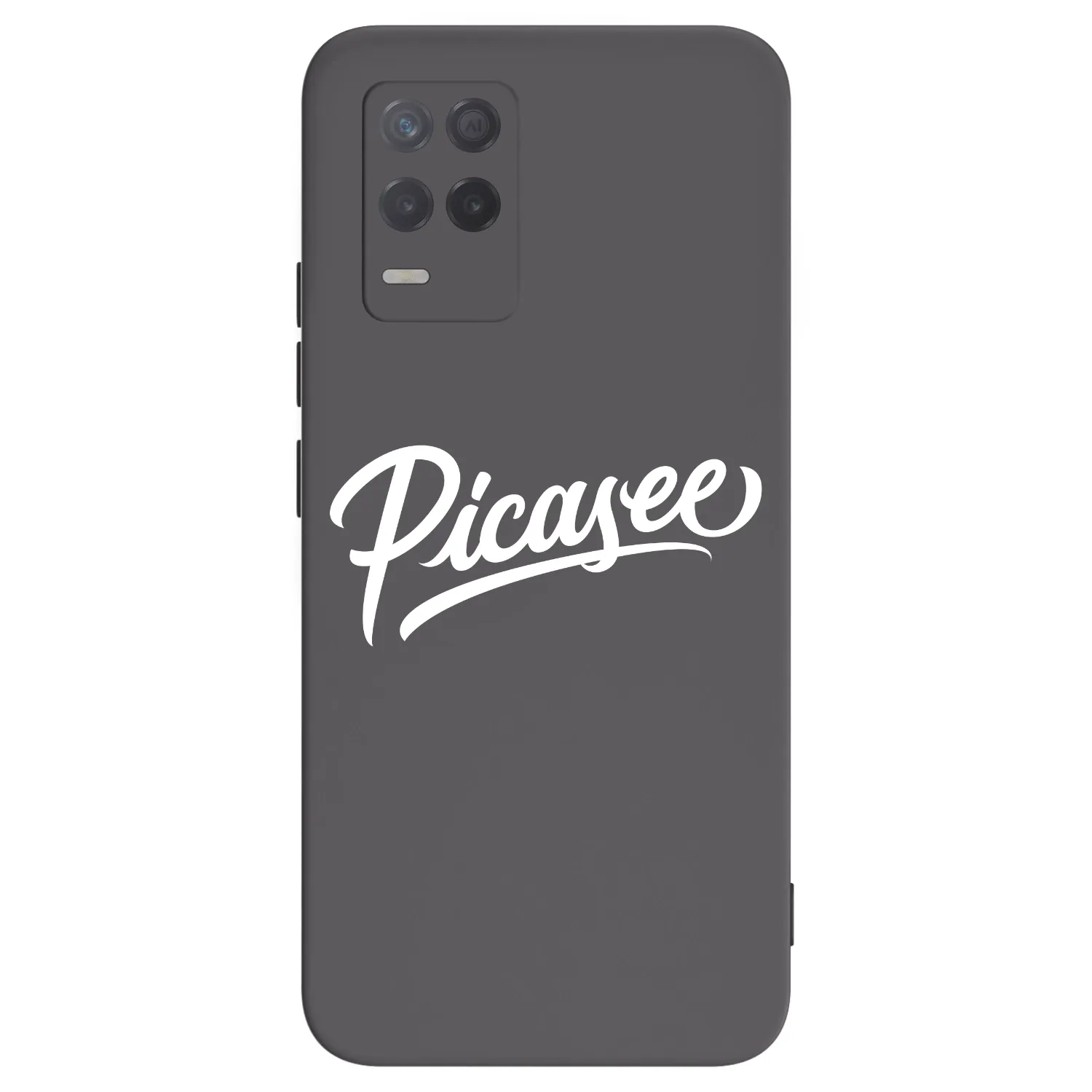 Picasee crna silikonska maskica za Realme 8 5G - Picasee - old logo - white