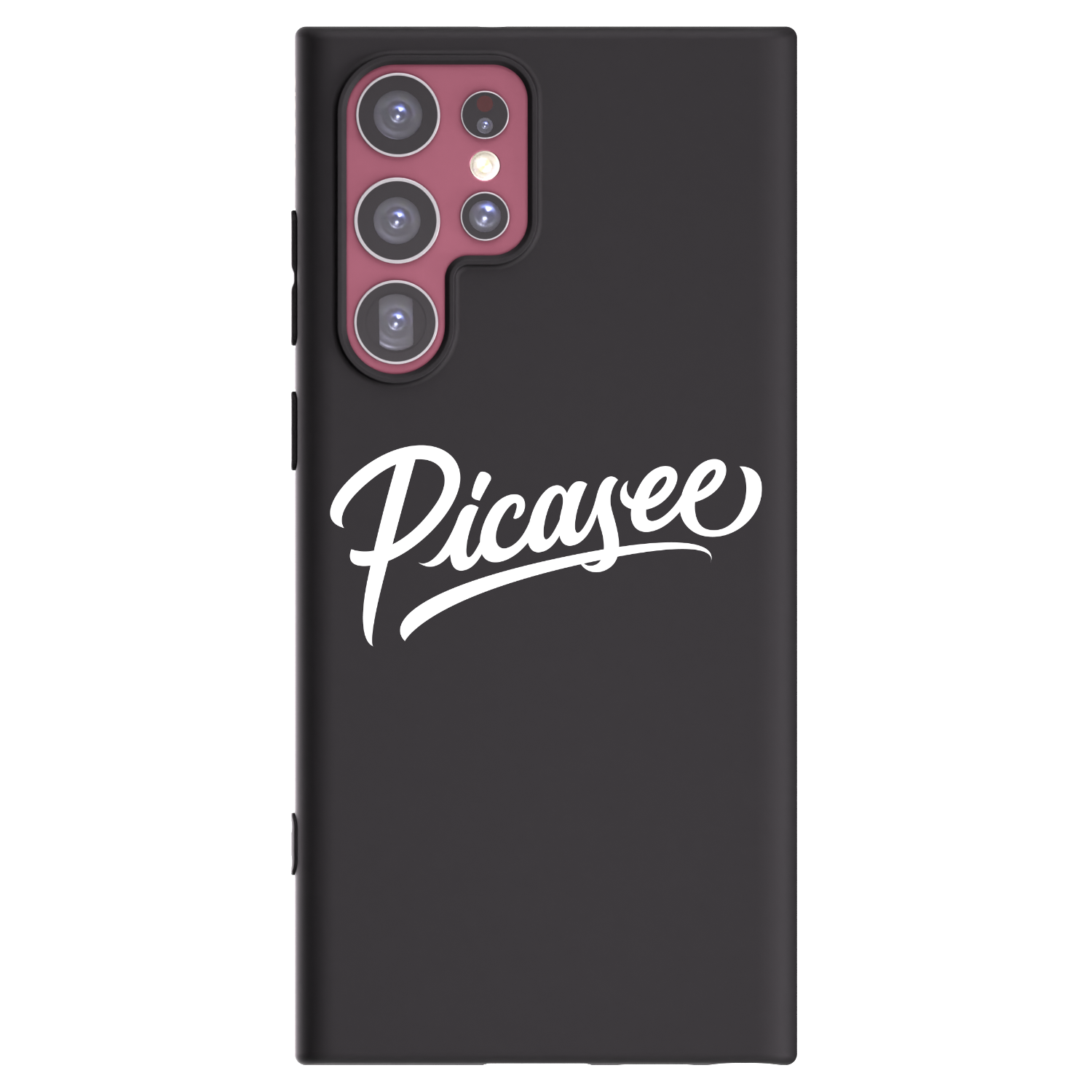 Picasee crna silikonska maskica za Samsung Galaxy S22 Ultra 5G - Picasee - old logo - white