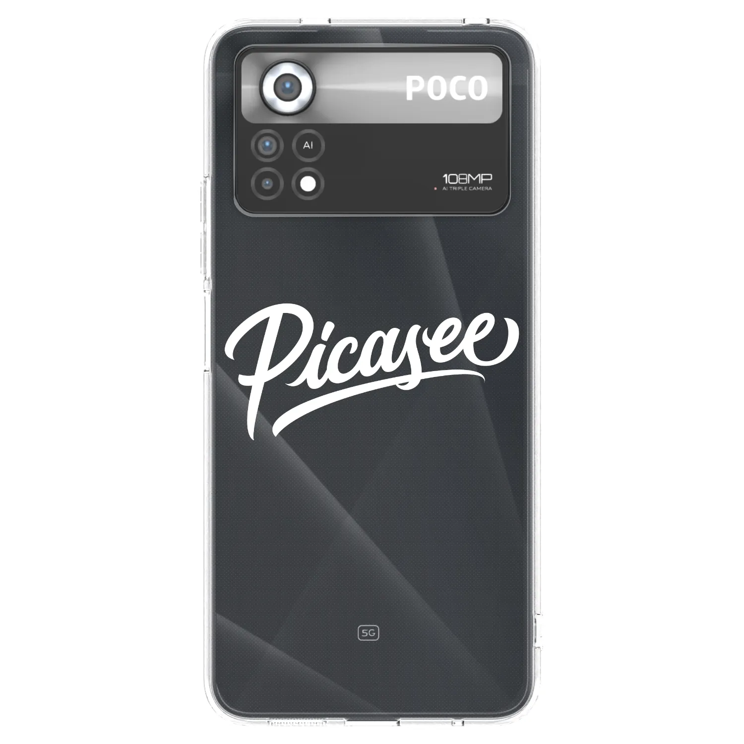 Picasee silikonska prozirna maskica za Xiaomi Poco X4 Pro 5G - Picasee - old logo - white